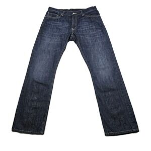 Levis 514 Jeans Mens 34x32 Dark Wash Blue Slim Straight Fit Denim Comfort Pants